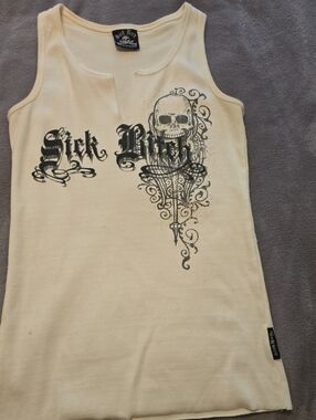 Sick Boy Choppers Graphic Tank Top with Skull Print